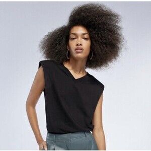 Aritzia Babaton Shoulder Pad V Neck Tank Sz XS